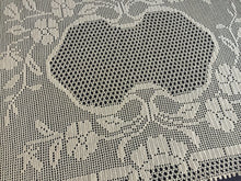 Load image into Gallery viewer, Mary Card Designed "RAMBLER ROSE" (1936) Large Vintage Crochet Lace Tray Cloth or Table Centre Mat