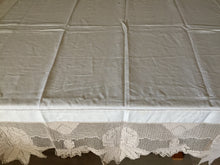 Load image into Gallery viewer, Mary Card "RHODODENDRON" Crochet Lace and Linen Collectible Vintage Tablecloth Weldon's Practical Needlework New Series No. 90