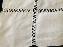 Load image into Gallery viewer, Mary Card Designed "ROSE and ROSEBUD" (1911/12) Collectible Vintage Filet Crochet Lace and Irish Linen Butler's Cloth