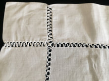 Load image into Gallery viewer, Mary Card Designed "ROSE and ROSEBUD" (1911/12) Collectible Vintage Filet Crochet Lace and Irish Linen Butler's Cloth