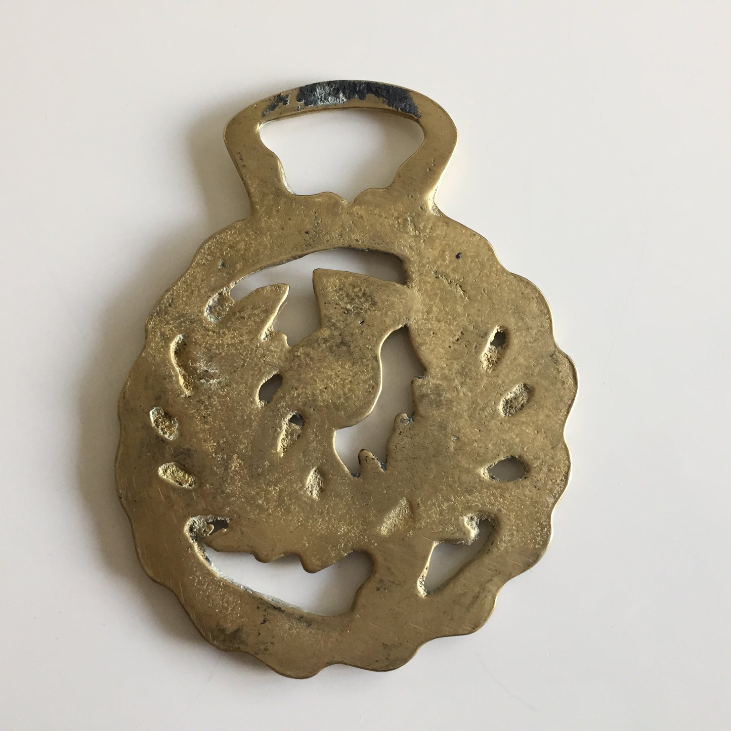 Traditional Scottish Working Draft Horse Protective Brass Harness Talisman Medallion Amulet