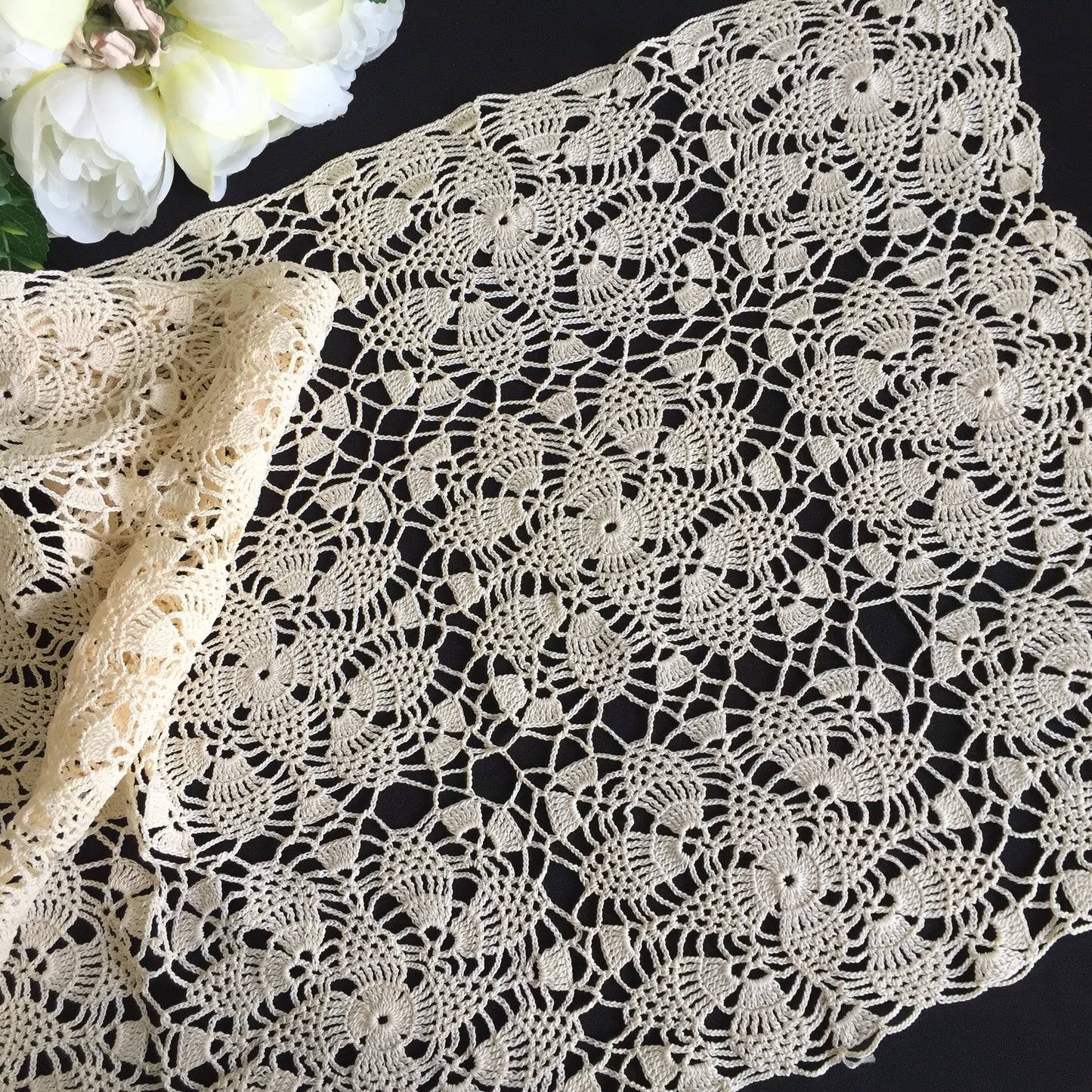 Crochet Lace Table Runner | Handmade Vintage
