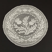 Load image into Gallery viewer, Mary Card Designed "THISTLE d'oyley" Filet Crochet Lace Doily English Small Chart No 500
