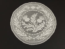 Load image into Gallery viewer, Mary Card Designed "THISTLE d'oyley" Filet Crochet Lace Doily English Small Chart No 500