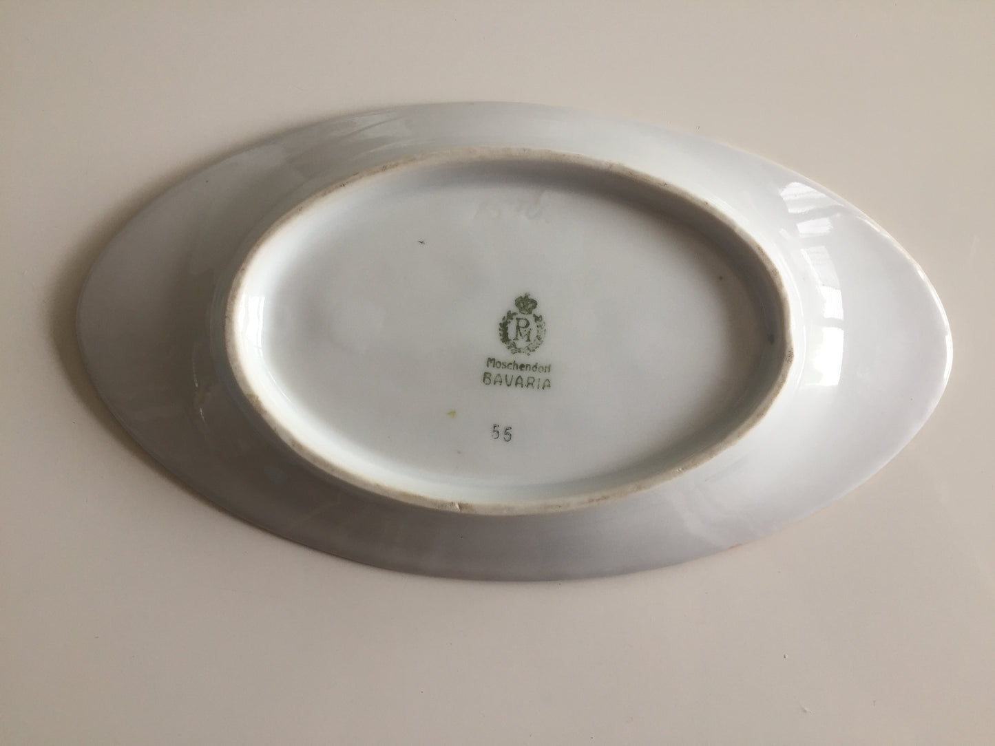Moschendor Bavaria Vintage Ring Dish Duo, Oriental Design, Gold Trim