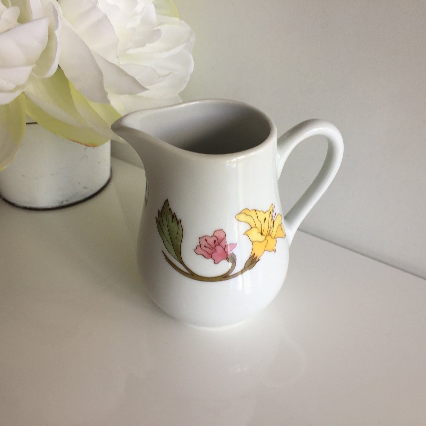 Art Nouveau Floral Pattern Small 250 ml Vintage Creamer Made in France by Pillivuyt