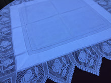 Load image into Gallery viewer, Mary Card "WARATAH" Crochet Lace and Linen Vintage Tablecloth Australian Giant Chart No. 8 (Design First Published in 1912)