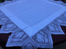 Load image into Gallery viewer, Mary Card "WARATAH" Crochet Lace and Linen Vintage Tablecloth Australian Giant Chart No. 8 (Design First Published in 1912)