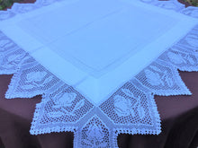 Load image into Gallery viewer, Mary Card "WARATAH" Crochet Lace and Linen Vintage Tablecloth Australian Giant Chart No. 8 (Design First Published in 1912)