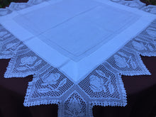 Load image into Gallery viewer, Mary Card "WARATAH" Crochet Lace and Linen Vintage Tablecloth Australian Giant Chart No. 8 (Design First Published in 1912)
