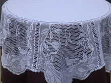 Load image into Gallery viewer, Mary Card "WILD CLEMATIS & CUCKOO" Crochet Lace and Linen Collectible Vintage Tablecloth Australian Giant Chart No. 16 (1926)