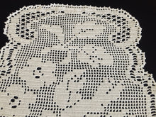 Load image into Gallery viewer, Mary Card Designed "Wild Rose & Pigeon" Chair Cover Set (1933) A Pair of Collectible Vintage Crochet Lace Arm Cover Doilies