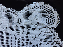 Load image into Gallery viewer, Mary Card Designed "Wild Rose & Pigeon" Chair Cover Doily (1933) Collectible Vintage Crochet Lace