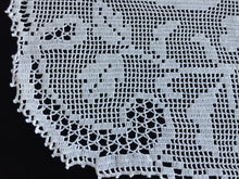 Load image into Gallery viewer, Mary Card Designed "Wild Rose & Pigeon" Chair Cover Doily (1933) Collectible Vintage Crochet Lace