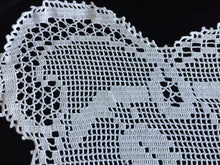 Load image into Gallery viewer, Mary Card Designed "Wild Rose & Pigeon" Chair Cover Doily (1933) Collectible Vintage Crochet Lace