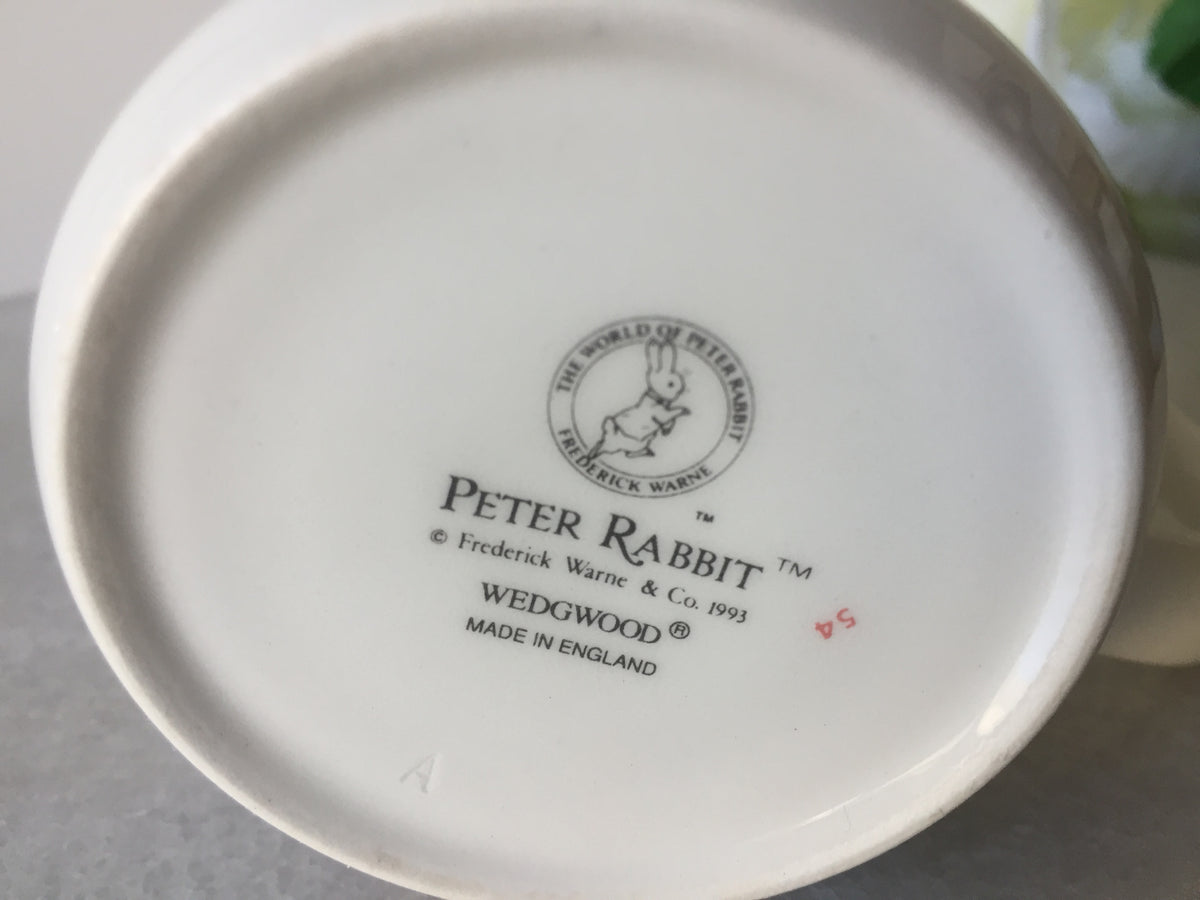 Wedgwood, World of Beatrix Potter, Peter Rabbit Child's Christening Mug 1993 Vintage