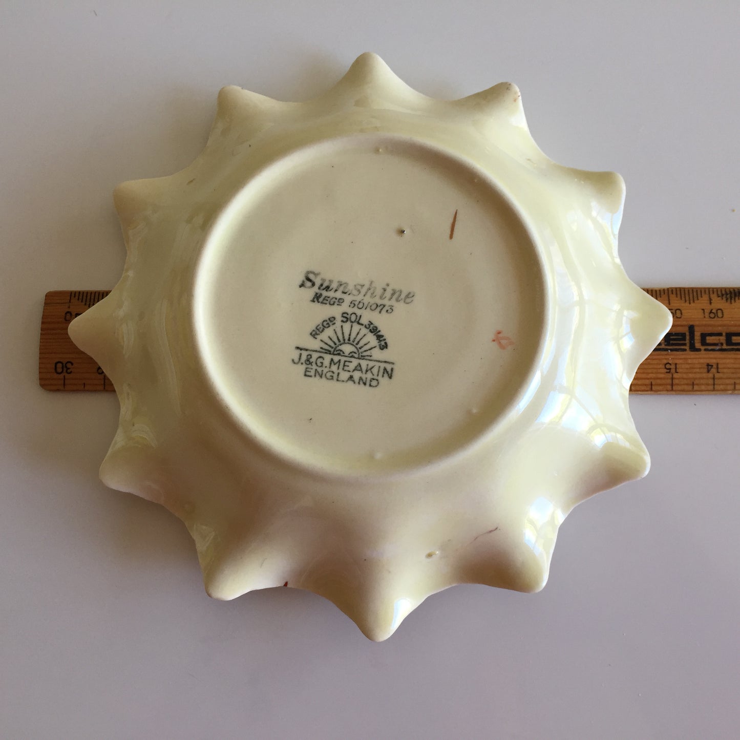 J & G Meakin Sunshine Vintage Ring/Pin/Soap Dish with Old World Gardens Pattern