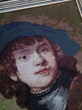 Load image into Gallery viewer, Large Framed Tapestry Picture. Gobelin Portrait of a Young Man