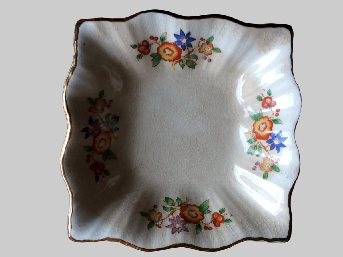 Small Square Vintage Ring/Pin/Butter or Jam Dish Made in England