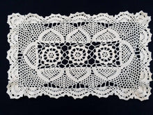 Load image into Gallery viewer, Crocheted Ivory Coloured Vintage Chunky Cotton Lace Doily, Tray Cloth or Placemat