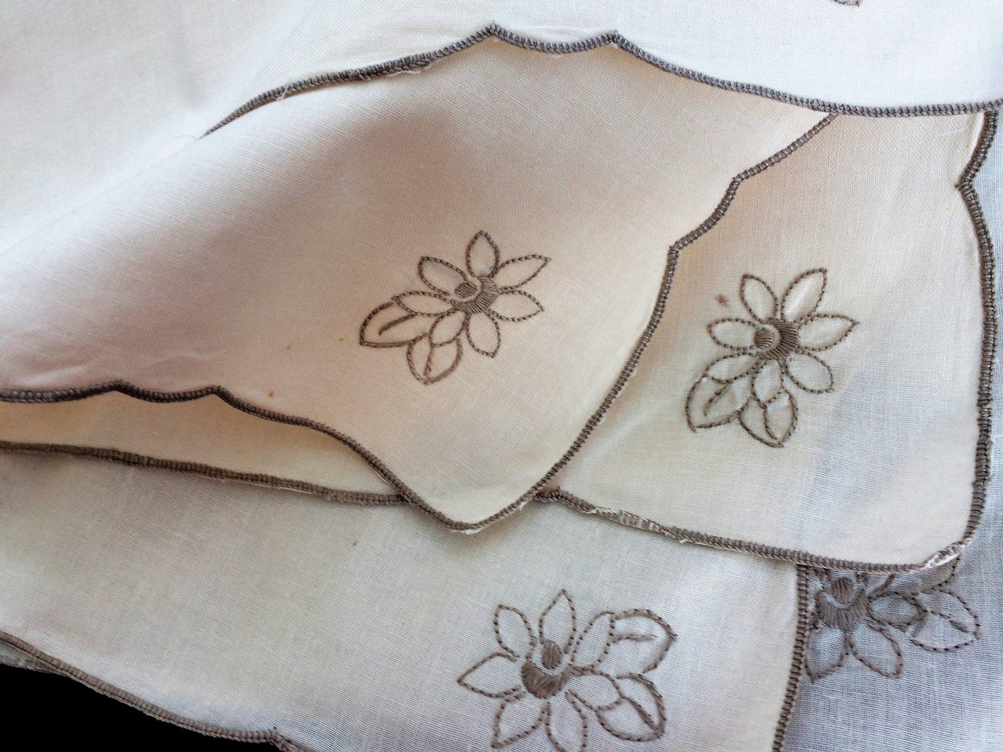 A Set of 5 Hand Embroidered Napkins