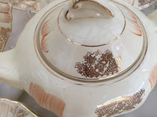 Load image into Gallery viewer, J & G Meakin Sunshine R 561073 Tea Set Complete with Teapot, Creamer, Sugar Bowl, Tea Cups, Saucers and Plate