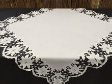 Load image into Gallery viewer, Embroidered Square Tablecloth with Madeira (Cutwork) and Needle Lace