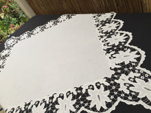 Load image into Gallery viewer, Embroidered Square Tablecloth with Madeira (Cutwork) and Needle Lace