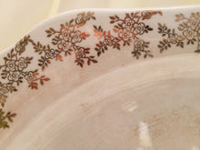 Load image into Gallery viewer, Lord Nelson 10" Square Flat Cake Plate Gold Filigree and Floral Design