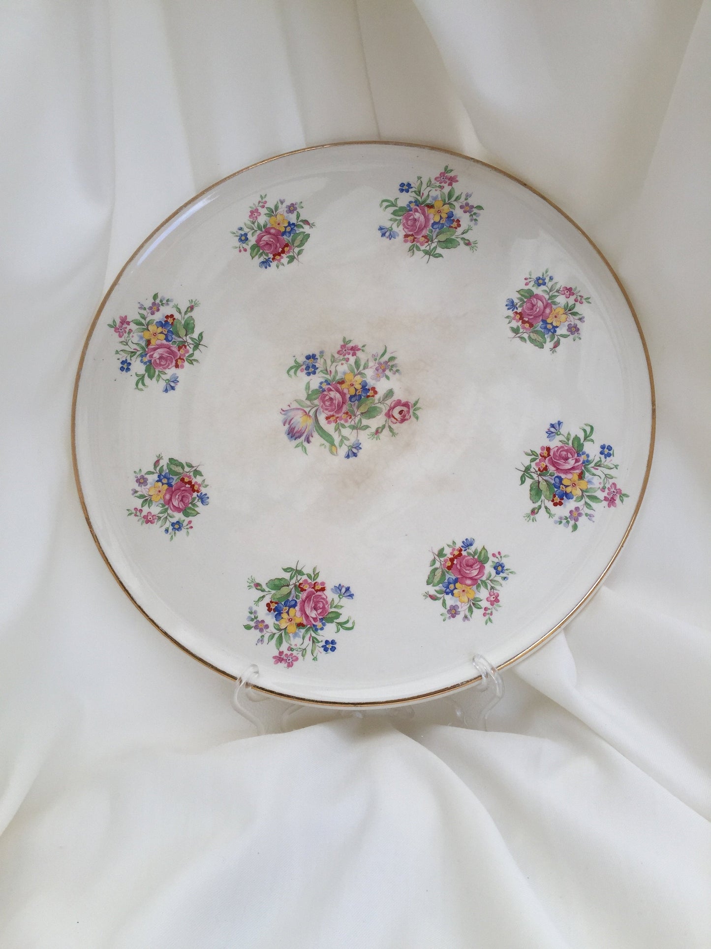 Barker Brothers Royal Tudor Ware BAB42 Pattern 11" Flat Cake Plate