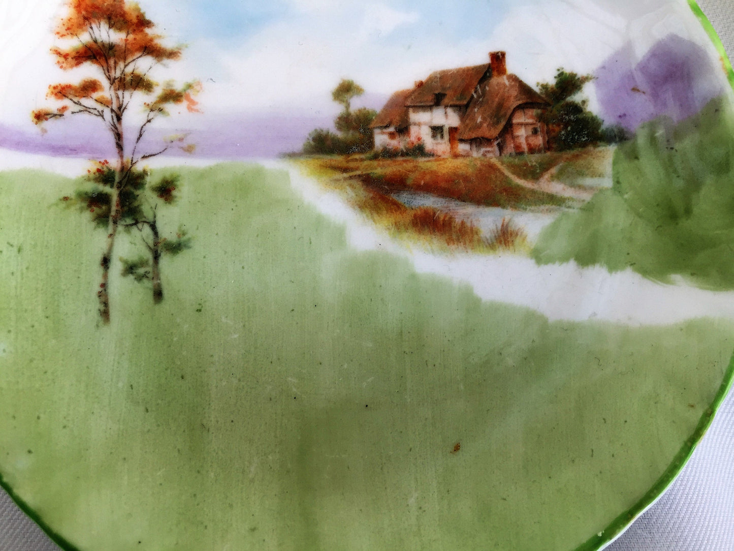 Royal Doulton Hand Painted Small Ring or Pin Dish Farmhouse Pattern