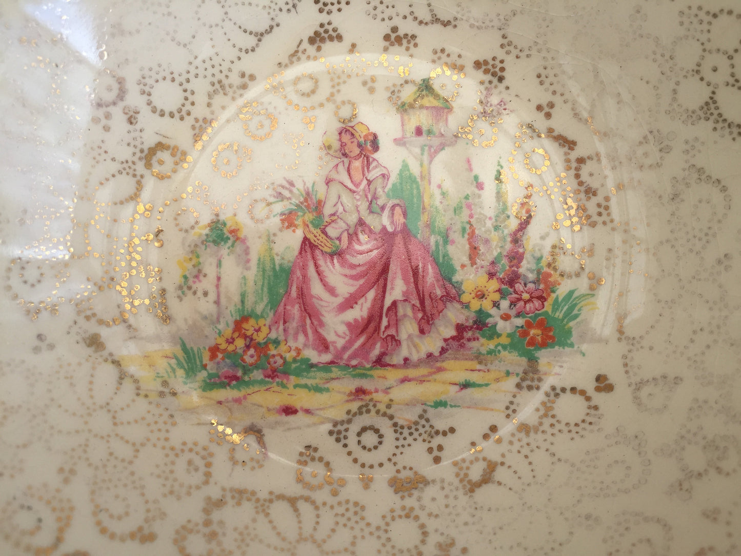 A Pair of H & K Tunstall Crinoline Lady Dessert/Compote/Cereal Bowls