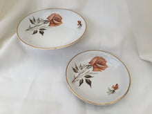 Load image into Gallery viewer, A Pair of Swinnertons Ironstone Rose Pattern Ring/Pin or Soap Dishes