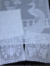 Load image into Gallery viewer, Antique White Lace Panels for Making the Mary Card Designed "Peacock and Grapevine" Bed Cover Chart No. 3