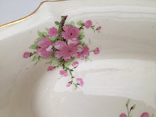 Load image into Gallery viewer, A J Wilkinson Honeyglaze Oval Candy Bowl with Peach Blossom Pattern