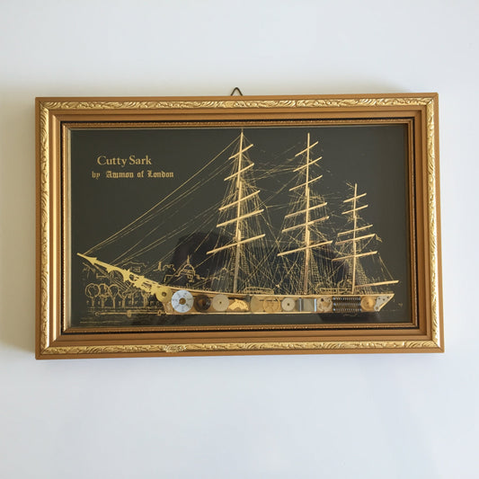 Horological Collage: Cutty Sark by Ammon of London - Steampunk Ship Picture