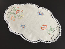 Load image into Gallery viewer, Australian Vintage Hand Embroidered Floral Table Centrepiece / Placemat Doily