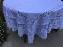 Load image into Gallery viewer, Mary Card &quot;ANEMONE and Butterflies LACE&quot; Crochet Lace and Linen Vintage Tablecloth English Chart No. 61 (1920s) Rare Collectible