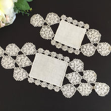 Load image into Gallery viewer, Ewardian Antique Linen &amp; Crochet Lace Sandwich Doily Pair