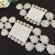 Load image into Gallery viewer, Ewardian Antique Linen &amp; Crochet Lace Sandwich Doily Pair