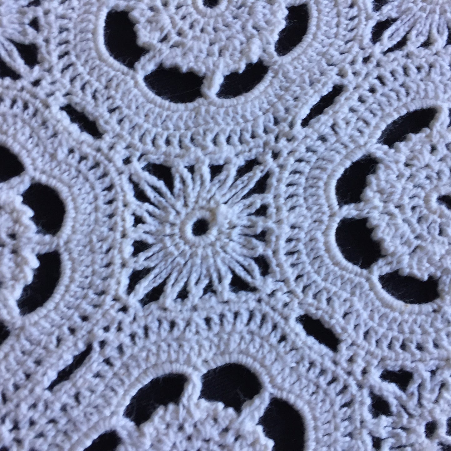 Small Vintage Crochet Lace Coffee Table Runner or Centrepiece