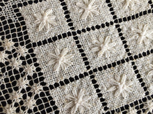 Load image into Gallery viewer, Edwardian Vintage MONDANO Filet Lace Beige Cotton Rectangular Placemat Doily