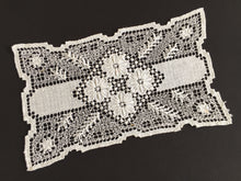 Load image into Gallery viewer, Vintage MONDANO Filet Lace White Cotton Rectangular Placemat
