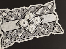 Load image into Gallery viewer, Vintage MONDANO Filet Lace White Cotton Rectangular Placemat