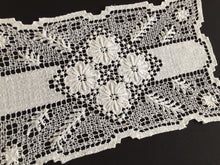 Load image into Gallery viewer, Vintage MONDANO Filet Lace White Cotton Rectangular Placemat