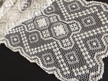 Load image into Gallery viewer, Vintage MONDANO Filet Lace White Cotton Table Runner