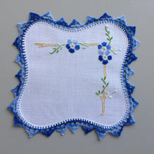 Load image into Gallery viewer, Australian Vintage Hand Embroidered Floral Duchess / Dressing Table Doily Set (3 Piece)