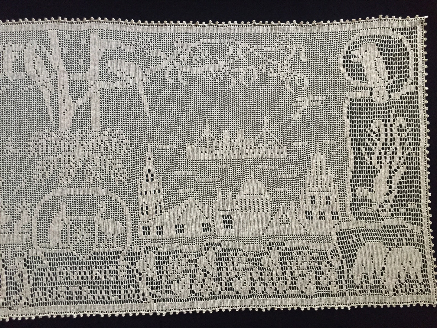 Mary Card Designed 1934 Australian Souvenir of the Centenary Table Runner/Sideboard Cloth