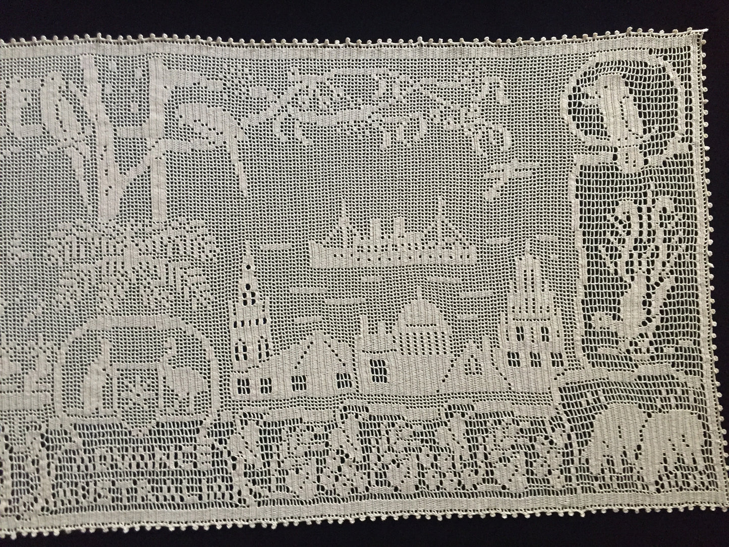 Mary Card Designed 1934 Australian Souvenir of the Centenary Table Runner/Sideboard Cloth