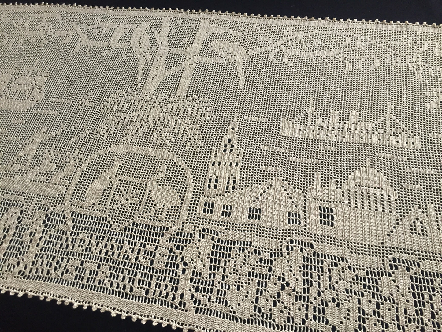 Mary Card Designed 1934 Australian Souvenir of the Centenary Table Runner/Sideboard Cloth